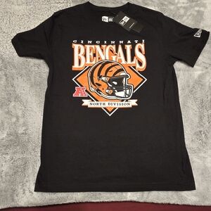 NFL Cincinnati Bengals Black Tee with Orange and White Accents